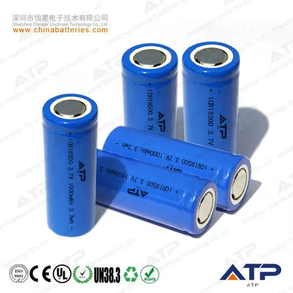 18500 Rechargeable Battery 1500mah 3.7v / Li-ion Battery 18500 / Li Ion ...