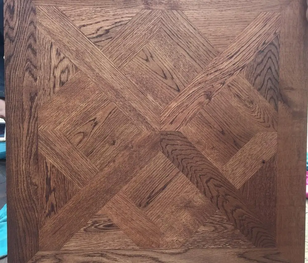 Versailles Design Uv Oiled Finish Dark Oak Wood Flooring Parquet