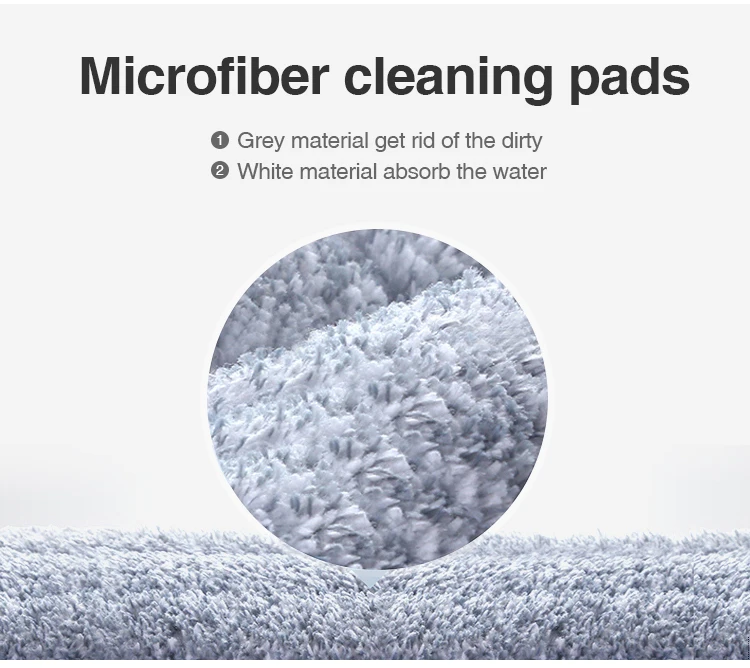 BOOMJOY E1 high strength plastic long handle micro fiber flat mop