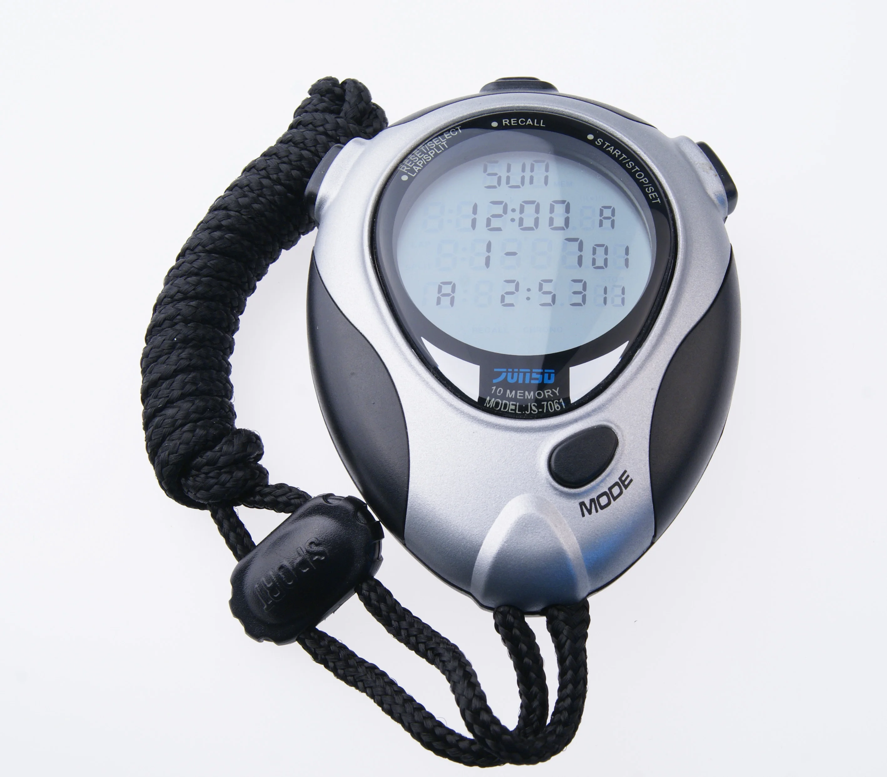 Junsd Professional Digital Stopwatch 10 Lap Memory Countdown Timer Js