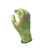 NMSHIELD polyester colorful printing garden pu gloves women garden gloves