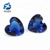 High Quality Machine Cut Heart Shape Royal Blue Glass Gems