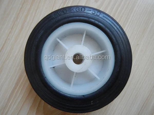 4 inch small solid rubber wheels