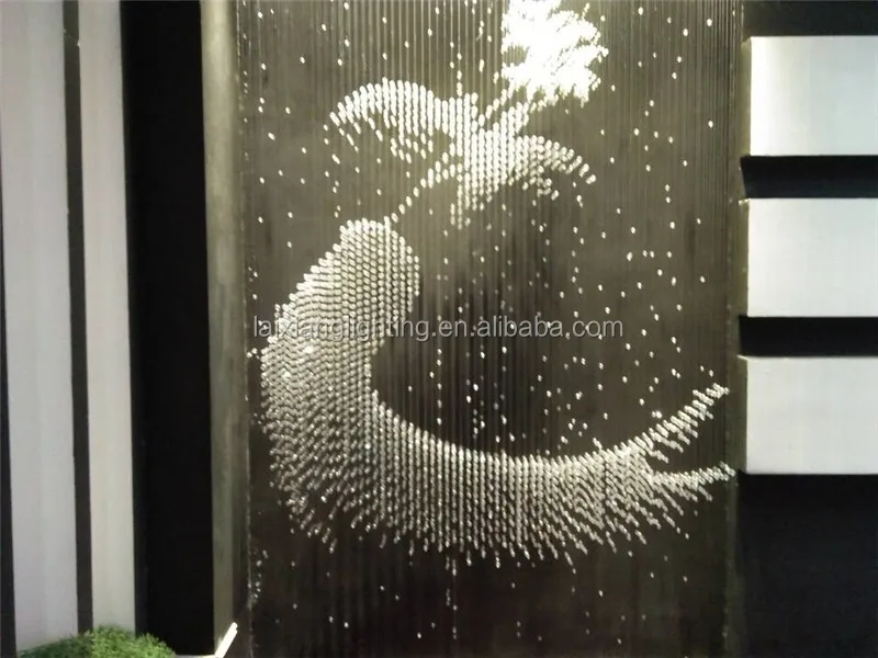 3D background decorative k9 crystal beaded curtain