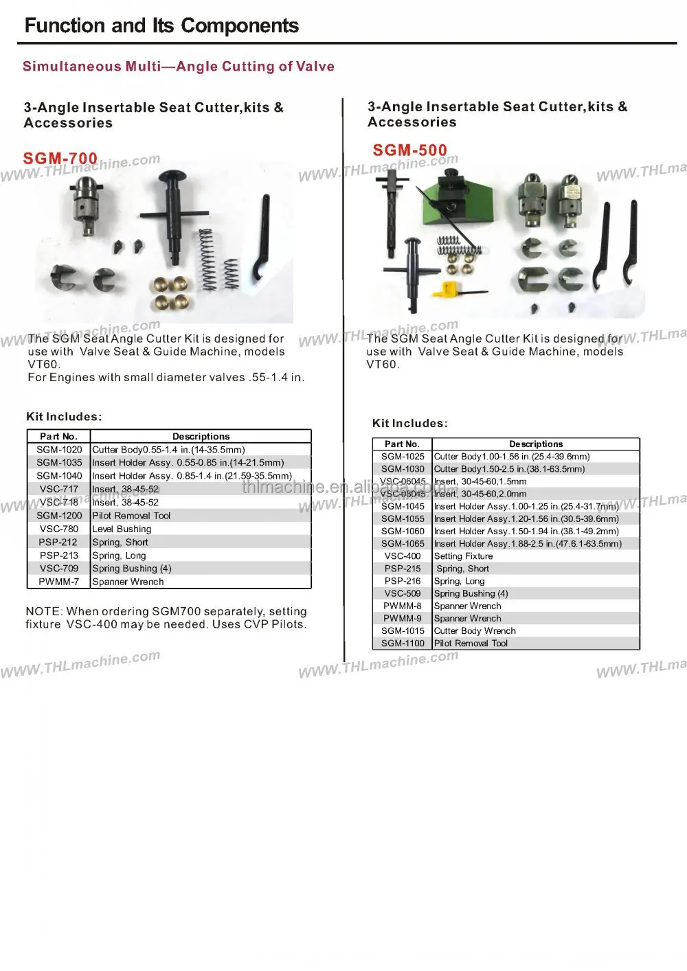 Valve Seat Cutting Machine/valve Guide & Seat Machine/vt60 Buy Valve