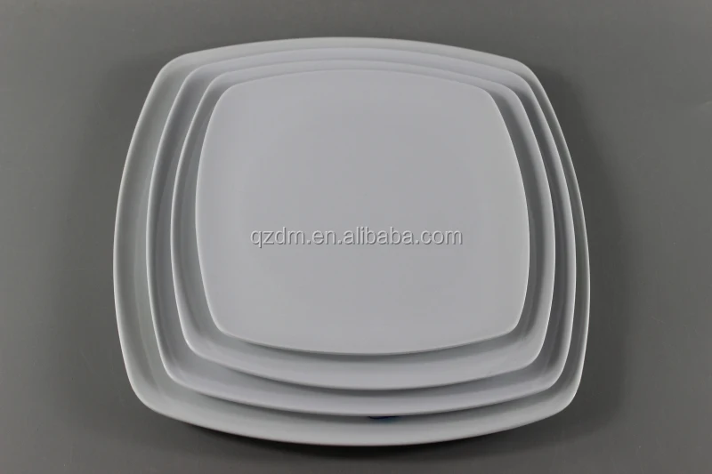 Factory Supply Melamine camping Dinner plate , Solid Color dishes
