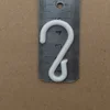 customized white plastic s hooks for garments S hook for garment for hanging strip clip forsupermarket