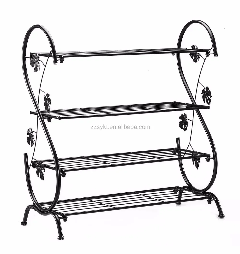 Stylish S-shaped Wrought Iron 4 Tiers Shoe Racks Wholesale - Buy ...