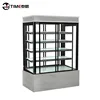 5 Layers Small Cake Shop Anti-Fog Hollow Glass Showcase Sandwich Cake Display Fridge