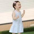 Hot New Brief Style Baby Girl Children A Line Dresses High Quality Brand Pure Tone Hand