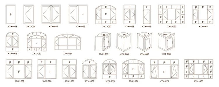 Custom made extruded aluminium sliding mosquito net window door profile