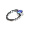 G23 Titanium Captive Bead Rings with Opal Disc Septum Nose Rings