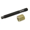 CNC turning aluminum6061-T6 /18-8 steel black anodize double thread Exhaust Manifold Stud with Brass Nuts