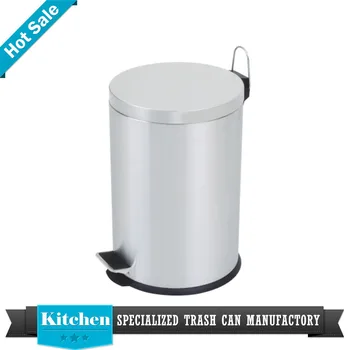 Double Garbage Cylinder Stainless Steel Foot Pedal Trash Can Stainless Steel Foot Pedal Trash Can