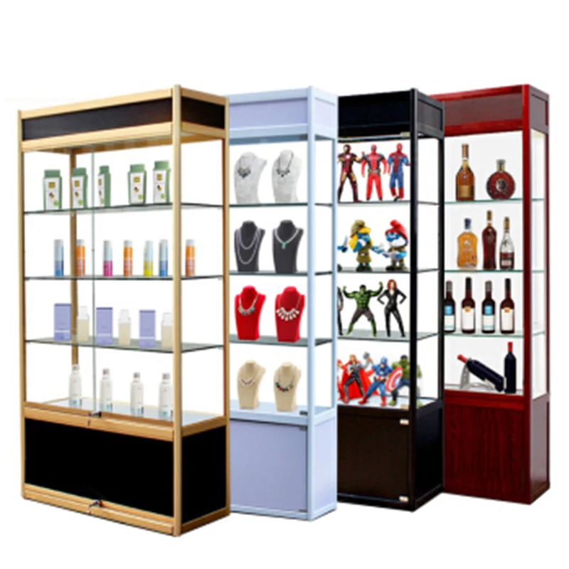 Glass Display Cabinet Mobile Phone Products Tobacco And Alcohol