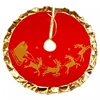 Wholesale Stock Factory Direct Handmade OEM Holiday Decoration 35 Inch Gold Christmas Tree Skirt