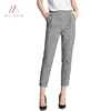 Summer Hot Selling Office Lady Women Casual Plaid Harem Pants Formal Trousers