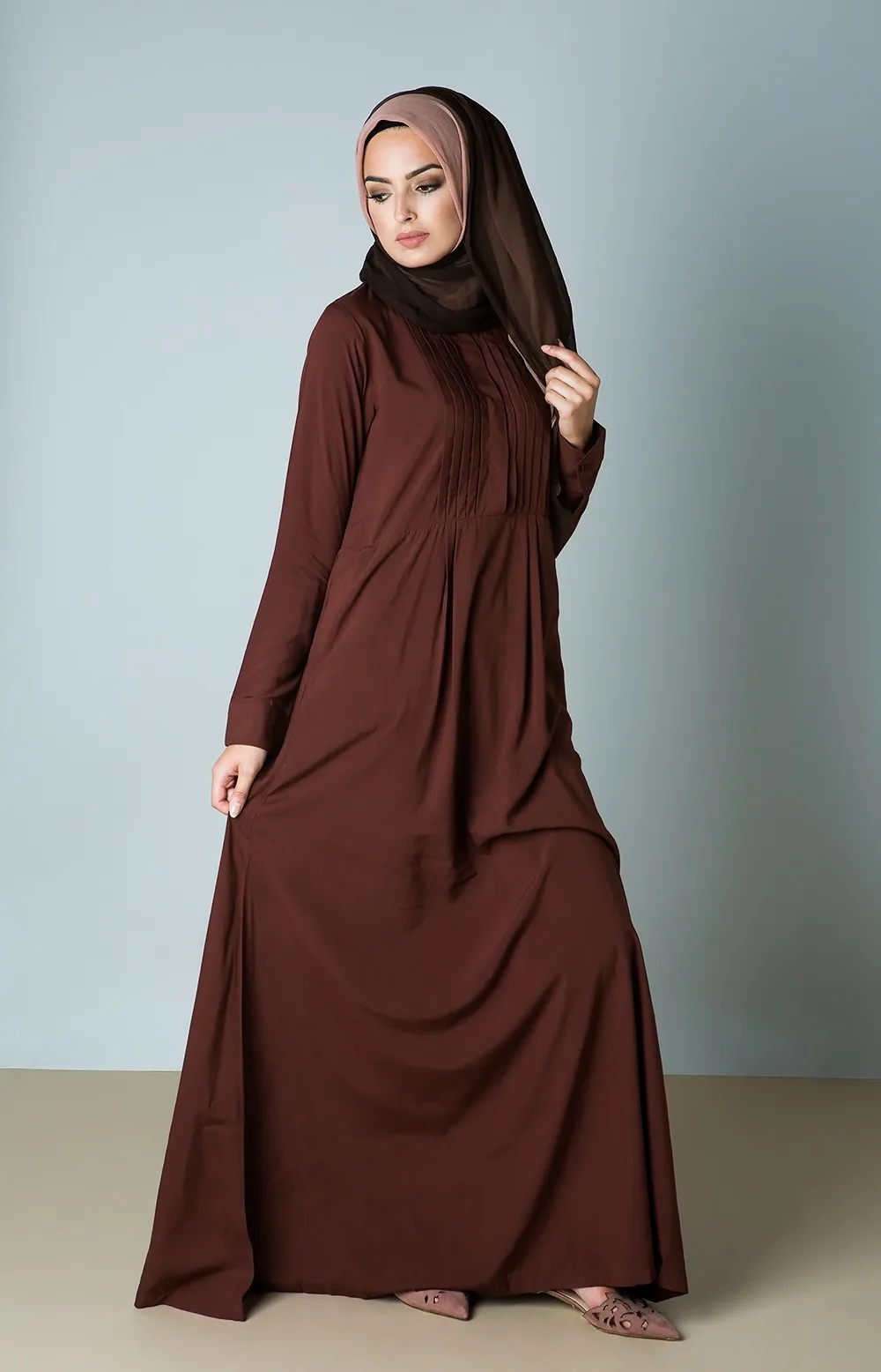 伊斯兰服装穆斯林阿拉伯语长袖连衣裙女性土耳其穆斯林热卖