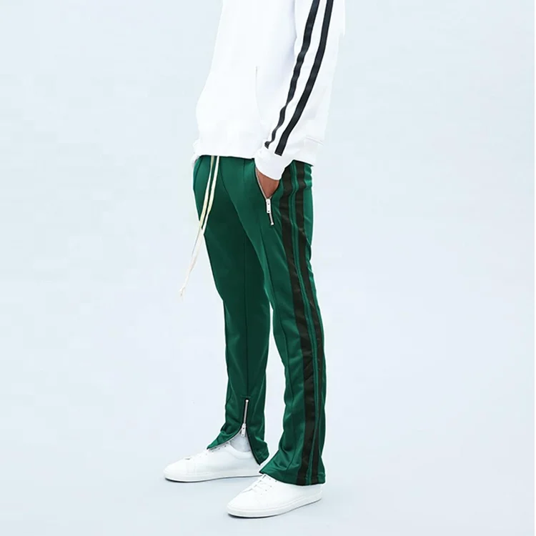 Charlo Fashion Double Stripe Slim Fit Sport Oem Custom Logo Basketball Track Pants Mens Fitness Joggers With Zipped Ankle
