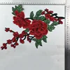 Fashion embroidery technical XY-07 big size red rose flower patches