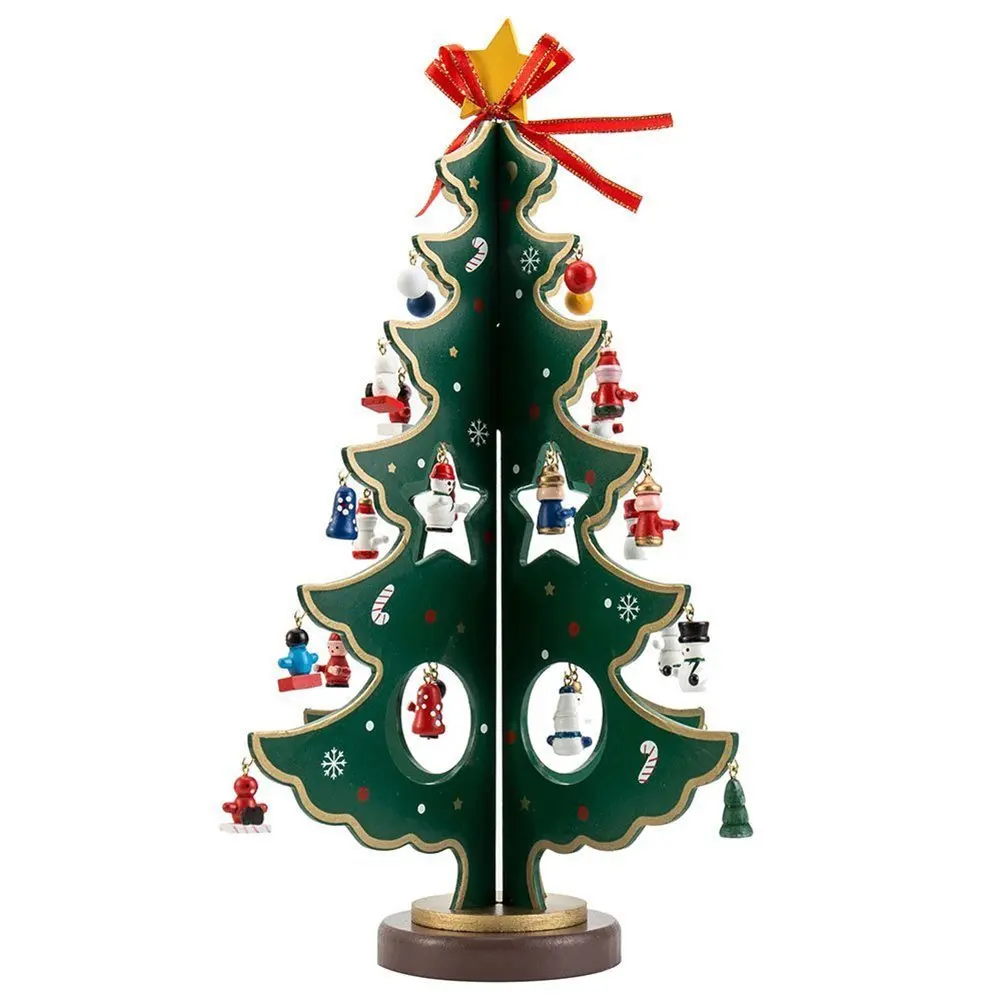 Miniature Wooden Christmas Ornaments Find Get Quotations Hivchinge 11 8 Inch Wooden Tabletop Christmas Tree With Miniature Ornaments Desktop Xmas Decorations