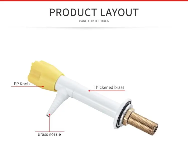 Wall Mounted Physics Laboratory Fittings Lab Gas Cock Valve Gas Faucet