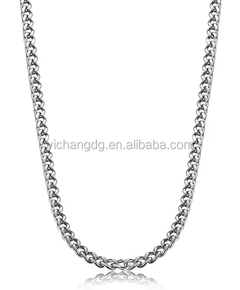 3.5mm Stainless Steel Mens Womens Necklace Curb Link Chain, 16-30 inches.jpg