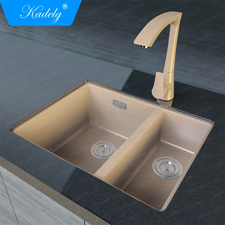 Easy Cleaning Commercial Price Kitchen Double Quartz Restaurant Sink