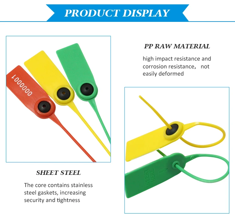 MA - PS 6004 Anti proof adjustable length airline safety pull tight plastic luggage plastic seals