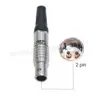 Compatible FGG.EGG 0B 302 straight plug/fixed socket,Key(G),multilpole 2 pin Push-Pull Metal Connector