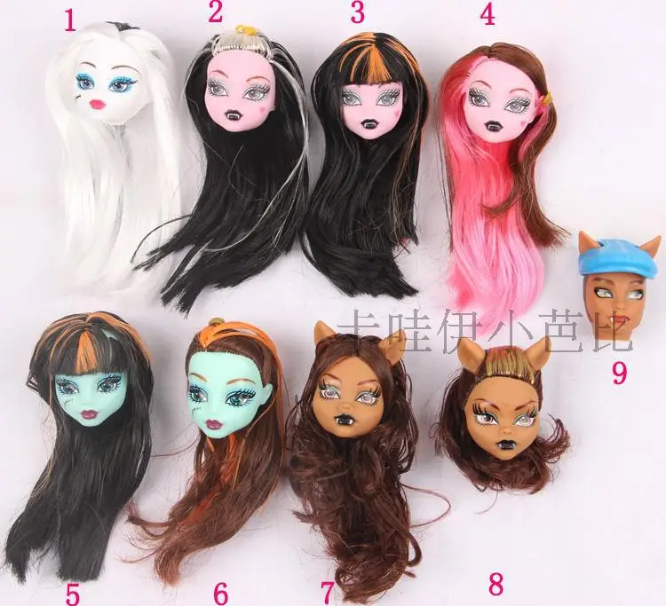 New Original 5pcs doll heads for Monster High Dolls doll accessories heads for monster toys hight