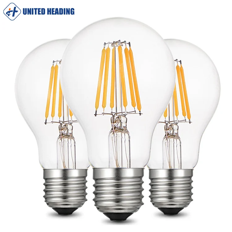 e26 e27 b22 flexible lamparas led filament light with a60 leb bulb china supplier