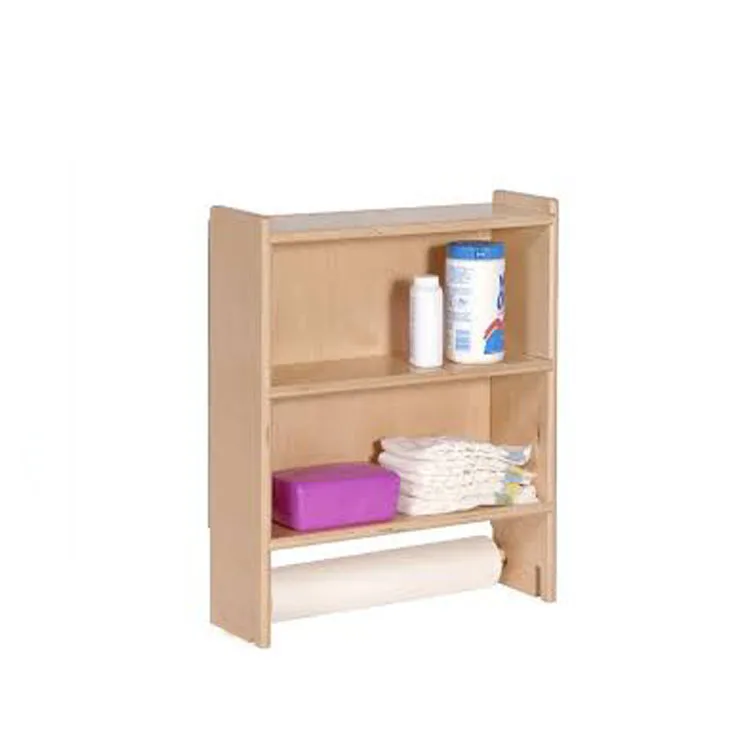Daycare Furniture Wooden Portable Baby Changing Table Paper With Roll