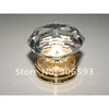 Crown shape crystal cabinet door knob 35mm on brass base
