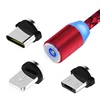 New Wholesale 1m 2.1a Fast Charging Nylon Mobile Phone Android Mini Type C Type-c Micro Usb Cable Magnetic USB Cable