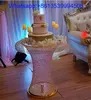 elegant lighting rose gold cake stand for weddings
