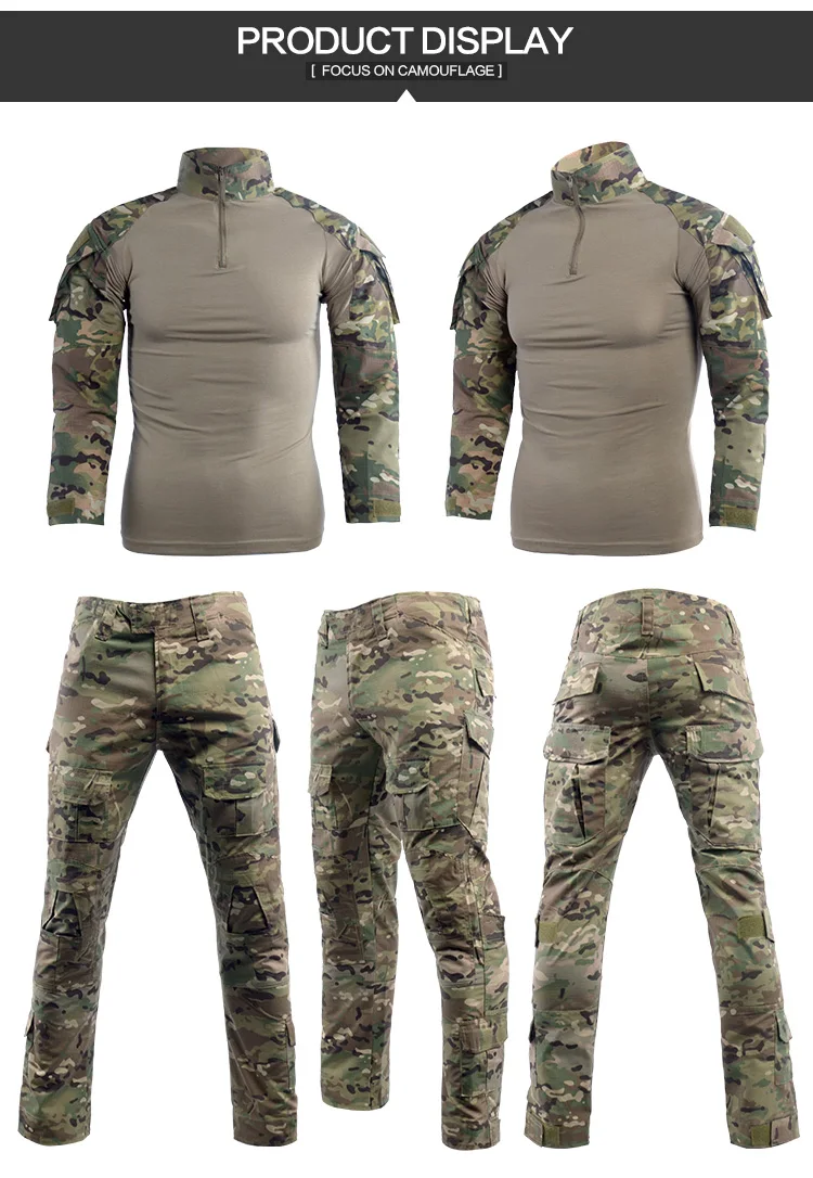 Wholesale Tactical Airsoft Combat Uniform Cp Multicam Camo Frog Suit ...