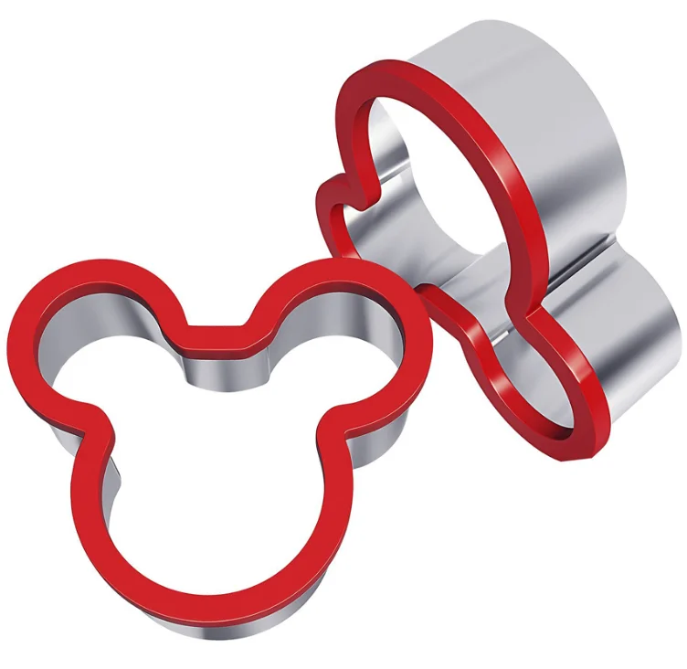
Food grade stainless steel biscuit mold cookie cutter mickey mouse shaped sandwich cutter 