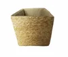Seagrass straw woven large laundry storage basket with handle