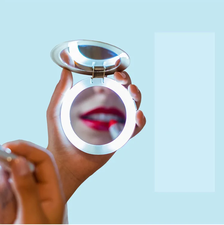 New 3000mAH Power Bank Portable Charger LED Light Cosmetic Mirror for Cell Phone - ANKUX.COM