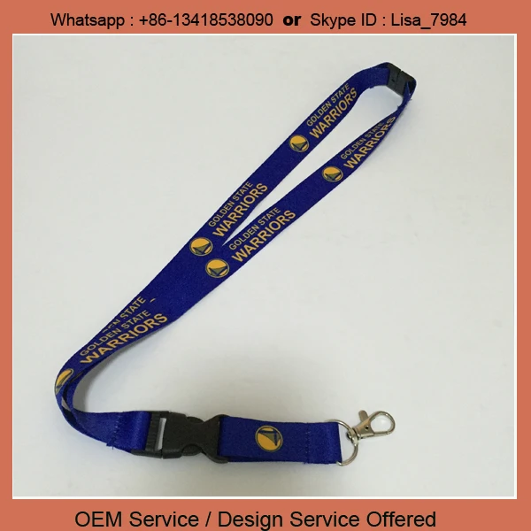 Both Sides Logo Sports Meeting Lanyards Golden State Warriors Lanyards ...