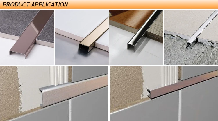 aluminium U edge trim and U shape edge protection aluminium ceramic tile trim metal tile profile