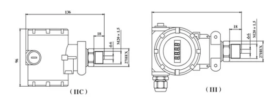 4-20 mA high accuracy YD-2088-1 explosion-proof  pressure transmitter Lcd pressure transmitter