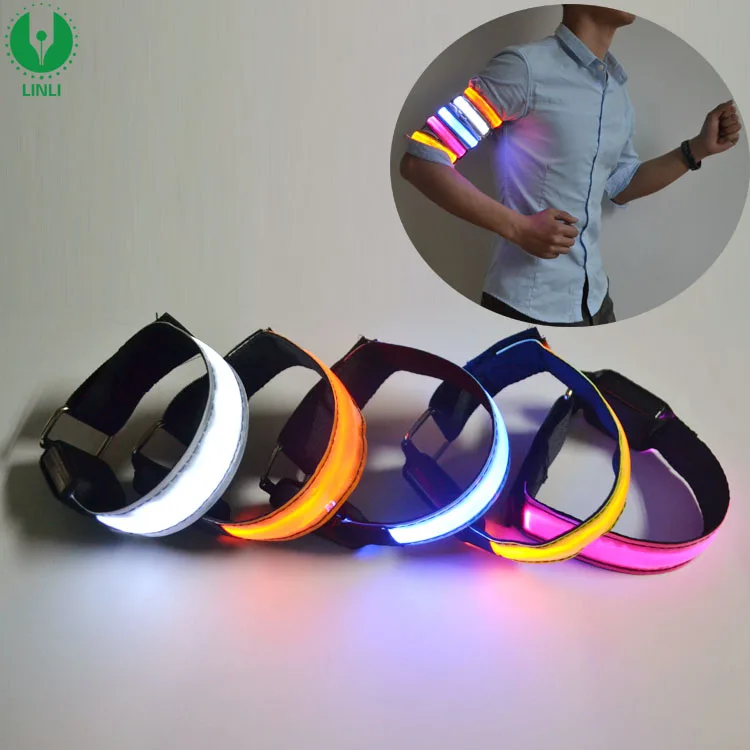 Outdoor Night Safe Reflective Led Armband Light,Flash Running Led Belt