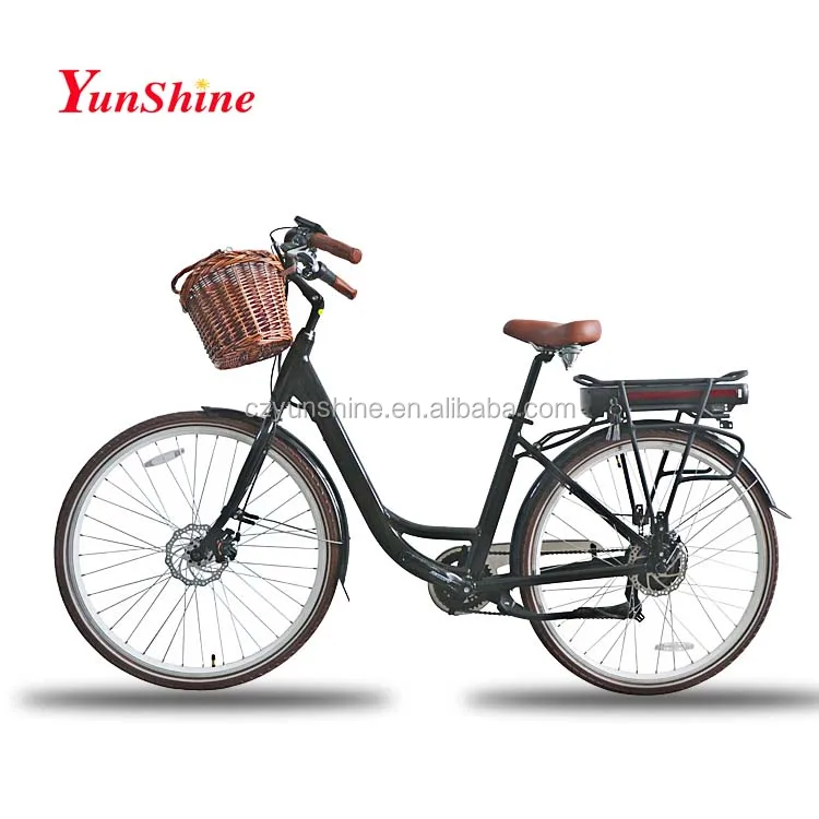 retro womens bike with basket