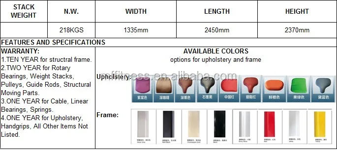 Commercial Best Quality Lifetime Multi Gym Equipment Excel