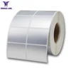 50*25*2500 Barcode Label Aluminum Waterproof Silver PET Sticker for printer