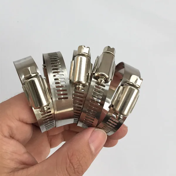 America Style Worm Gear Clamp Stainless Steel 201 Hose Clamp With