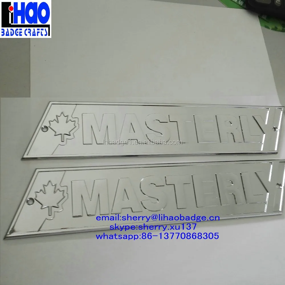 Custom Canada Abs Chrome Car Logo Badge Emblem,Metallic Silver Plate