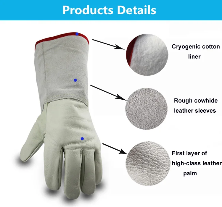 Water Proof Cowhide Leather Cryo Gloves For Dry Ice Handling Buy Cryo